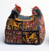 Four-cornered hat with pictorial motifs, 700-1200, Peruvian, Huari